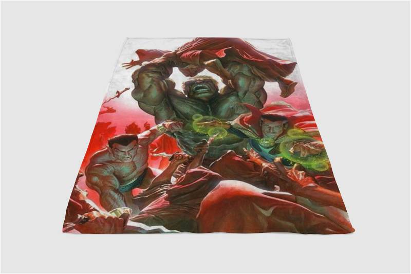 Alex Ross Marvel Sherpa Fleece Blanket Gifts for Family, for Couple