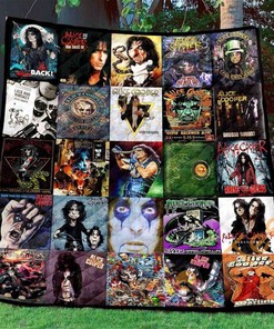 Alice Cooper Quilt Blanket Bedding Set With Pilliwcases Option