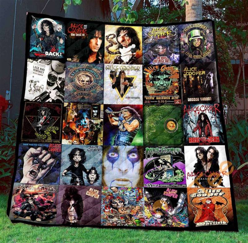 Alice Cooper Quilt Blanket Bedding Set With Pilliwcases Option