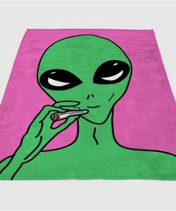 Alien Sherpa Fleece Blanket Gifts for Family, for Couple
