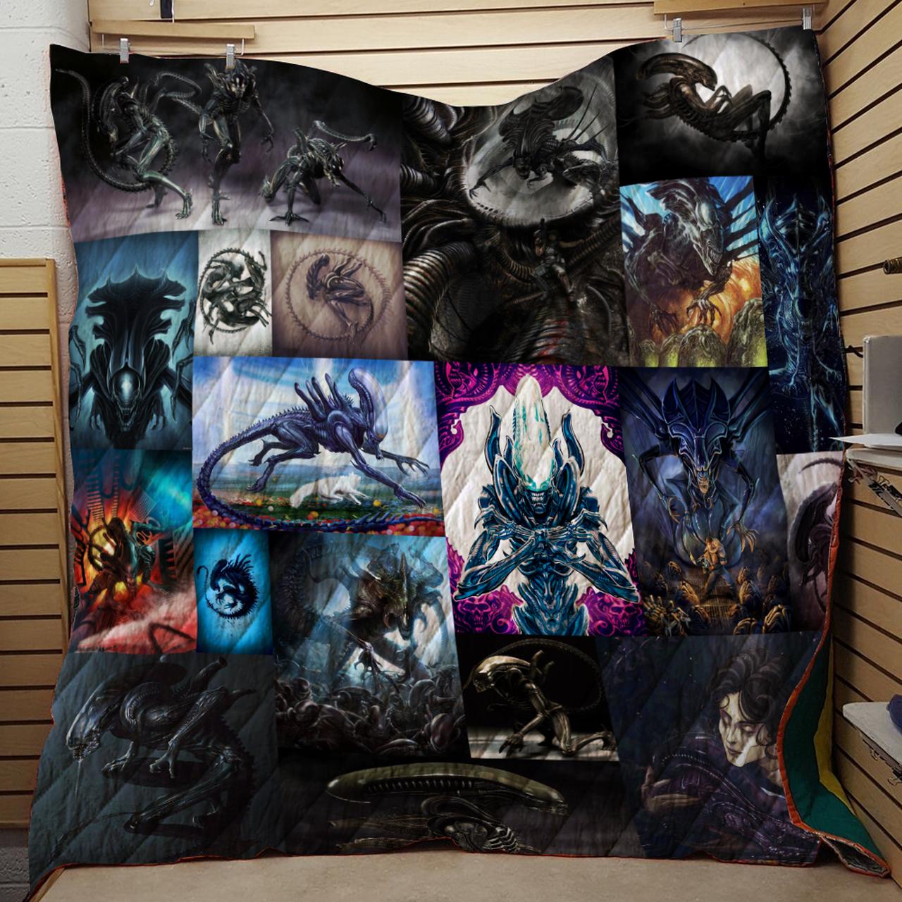 Alien Xenomorph Quilt Blanket Bedding Set For Fans