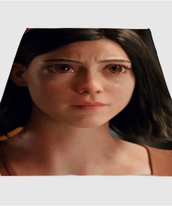 Alita Crying Sherpa Fleece Blanket Gifts for Family, for Couple