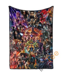 All Heroes The Avengers End Game Area Limited Edition Sherpa Fleece Blanket Gifts for Family, for Couple