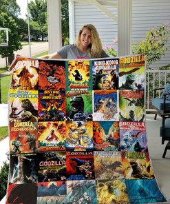 All Movies Of Godzilla For Fans Quilt Blanket Bedding Set