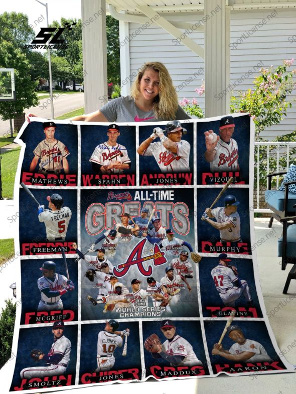 All-time Greats Mlb Atlanta Braves Collected Quilt Blanket Bedding Set