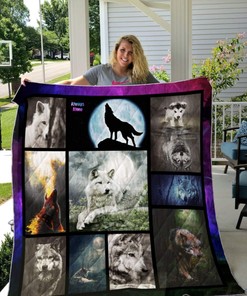 Alone Wolf Picture Collection Quilt Blanket Bedding Set