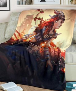 Aloy Horizon Zero Dawn Best Seller Fleece Blanket Gift For Fan, Quilt Blanket Bedding Set Gift