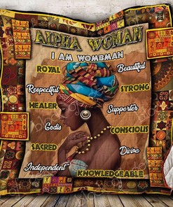 Alpha Woman Proud African Quilt Blanket Bedding Set