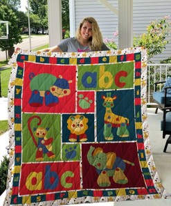 Alphabet Animals Baby Quilt Blanket