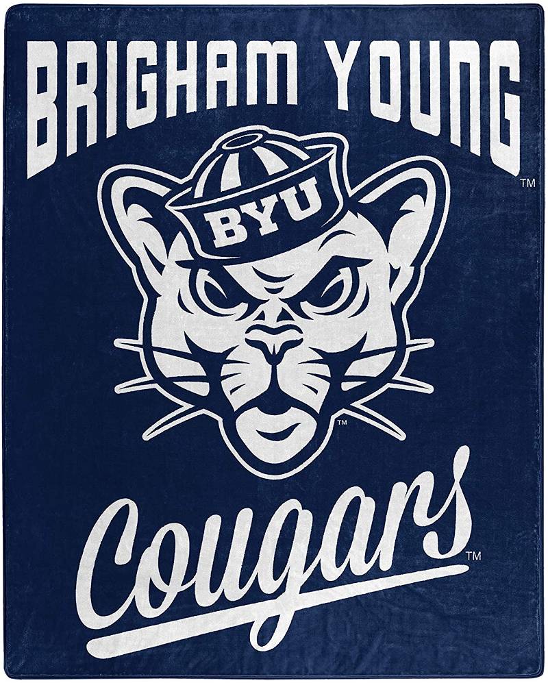 Alumni Silk Touch Blanket Byu Cougars Sherpa Fleece Blanket Gifts for Fans