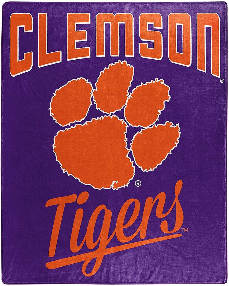 Alumni Silk Touch Blanket Clemson Tigers Sherpa Fleece Blanket Gifts for Fans