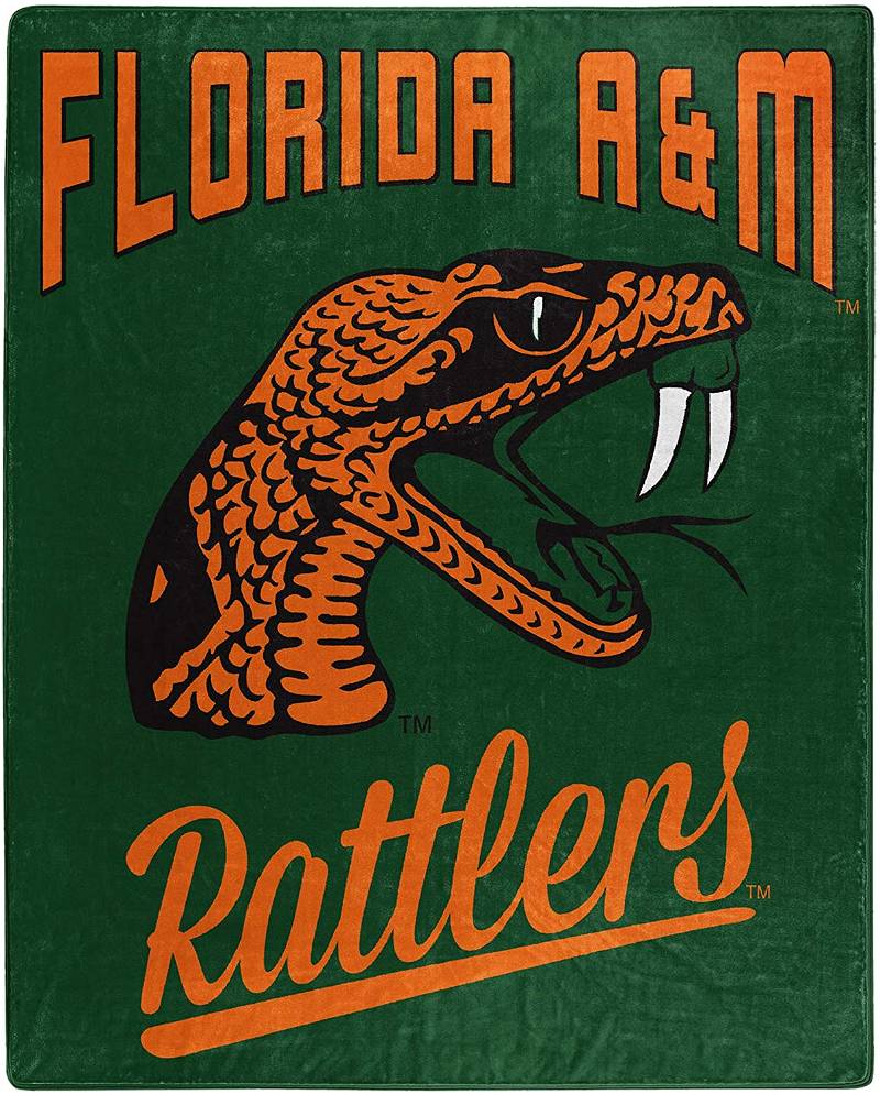 Alumni Silk Touch Blanket Florida A&m Rattlers Sherpa Fleece Blanket Gifts for Fans