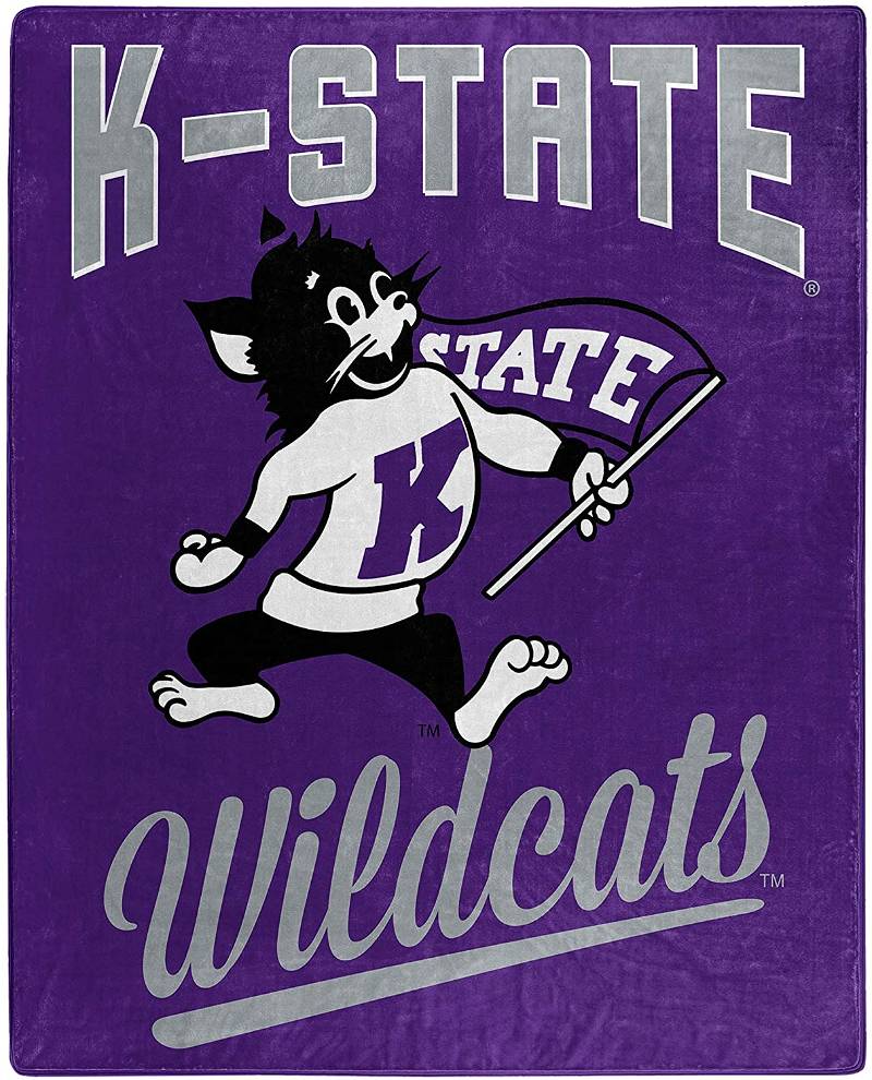 Alumni Silk Touch Blanket Kansas State Wildcats Sherpa Fleece Blanket Gifts for Fans