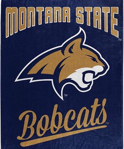Alumni Silk Touch Blanket Montana State Bobcats Sherpa Fleece Blanket Gifts for Fans