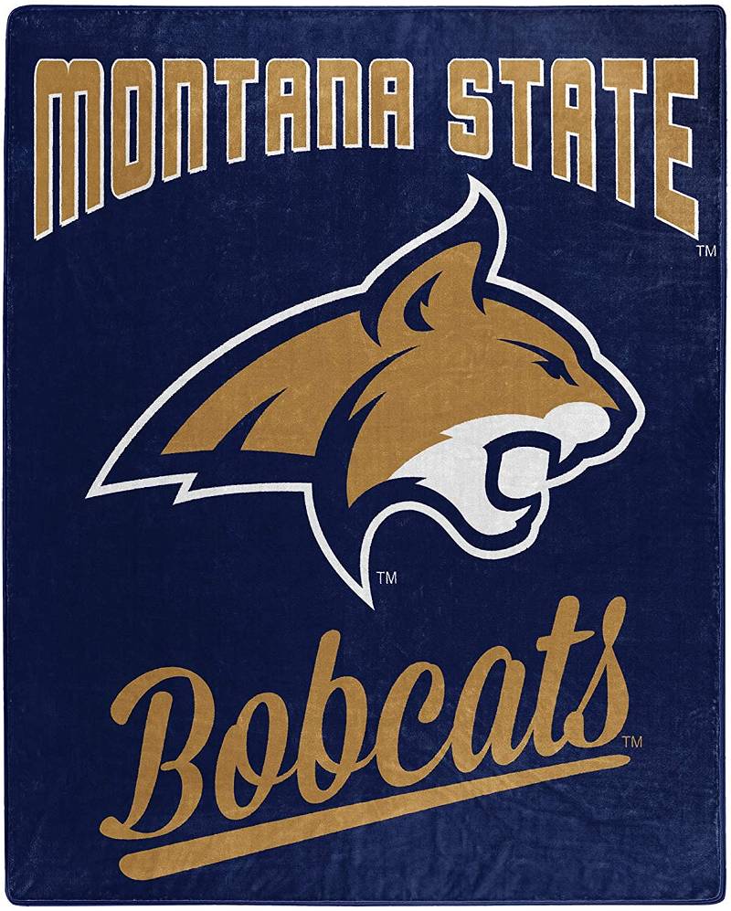 Alumni Silk Touch Blanket Montana State Bobcats Sherpa Fleece Blanket Gifts for Fans