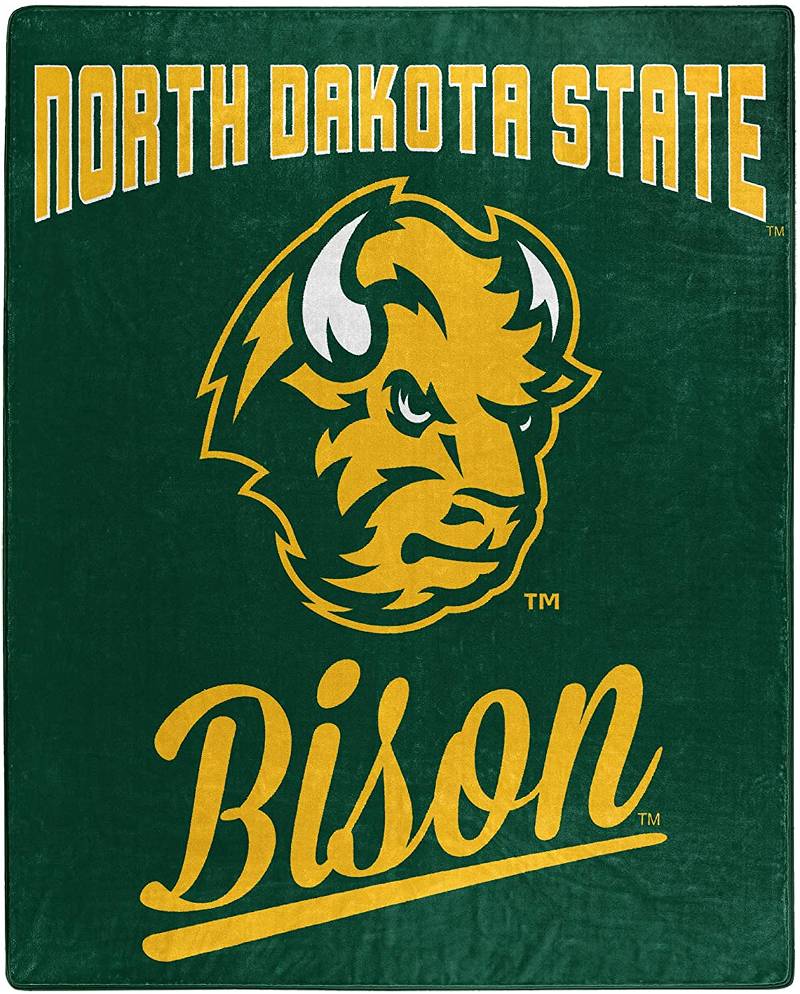 Alumni Silk Touch Blanket North Dakota State Bison Sherpa Fleece Blanket Gifts for Fans