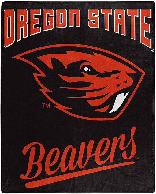 Alumni Silk Touch Blanket Oregon State Beavers Sherpa Fleece Blanket Gifts for Fans
