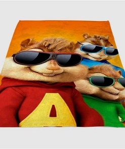 Alvin And The Chipmunks The Road Chip Sherpa Fleece Blanket Gifts for Family, for Couple