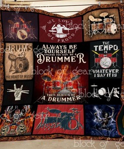 Always Be A Drummer Quilt Blanket Bedding SetB for Home Décor