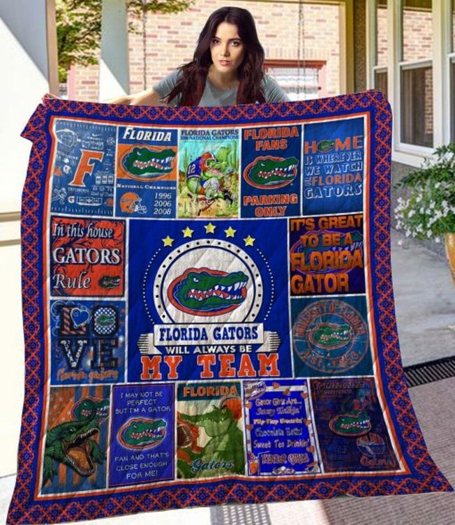 Always Be My Team Ncaa Florida Gators Collected Love Quilt Blanket Bedding Set