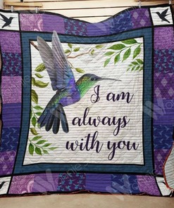 Always With You Purple Hummingbird Perfect Gifts For Hummingbird Lover Quilt Blanket Bedding Set