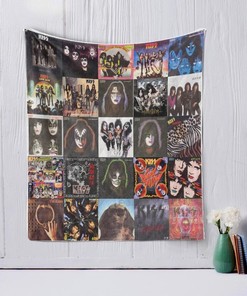Amazing Kiss Band Design Quilt Blanket Bedding Set