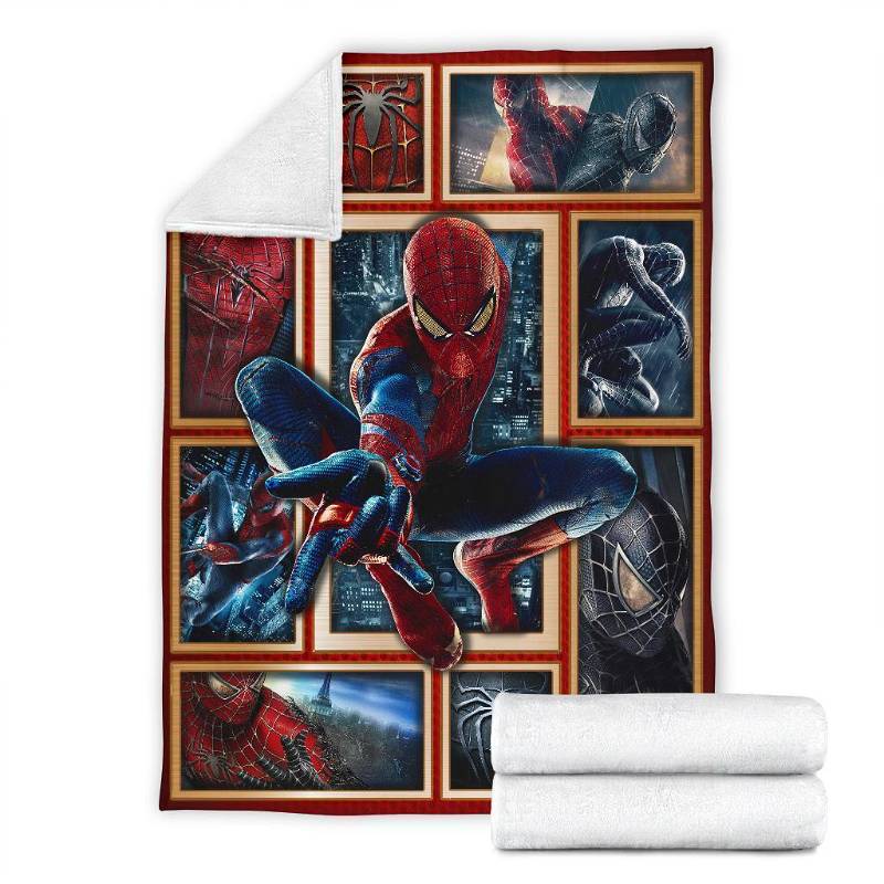 Amazing Spider-man Idea Sherpa Fleece Blanket Gifts for Family, for Couple