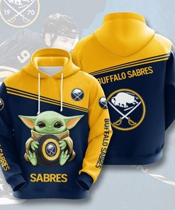 Amazon Sports Team Baby Yoda Buffalo Sabres Hoodie 3D