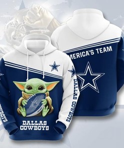 Amazon Sports Team Baby Yoda Dallas Cowboys Hoodie 3D