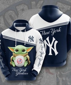 Amazon Sports Team Baby Yoda New York Yankees Hoodie 3D