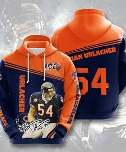 Amazon Sports Team Brian Urlacher Chicago Bears Hoodie 3D