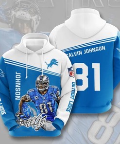 Amazon Sports Team Calvin Johnson Detroit Lions Hoodie 3D