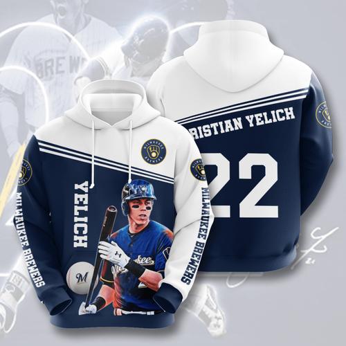 Amazon Sports Team Christian Yelich Milwaukee Brewers Sport All Over Print Hoodie 3D