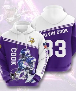 Amazon Sports Team Dalvin Cook Minnesota Vikings Hoodie 3D