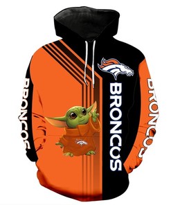 Amazon Sports Team Denver Broncos Nfl Baby Yoda Hoodie 3D