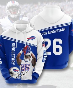 Amazon Sports Team Devin Singletary Buffalo Bills Hoodie 3D