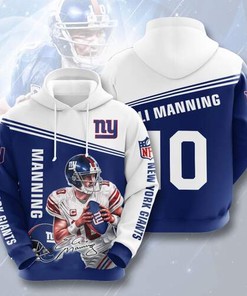 Amazon Sports Team Eli Manning New York Giants Hoodie 3D