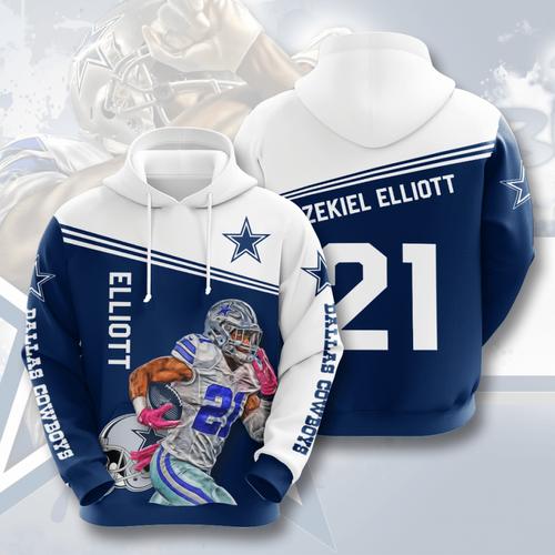 Amazon Sports Team Ezekiel Elliott Dallas Cowboys Hoodie 3D