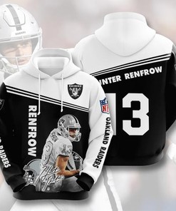 Amazon Sports Team Hunter Renfrow Oakland Raiders Hoodie 3D