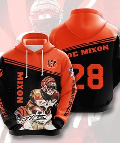 Amazon Sports Team Joe Mixon Cincinnati Bengals Hoodie 3D