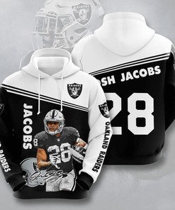 Amazon Sports Team Josh Jacobs Oakland Raiders Nfl Hoodie 3D
