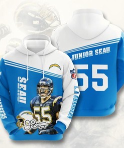Amazon Sports Team Junior Seau Los Angeles Chargers Sport All Over Print Hoodie 3D