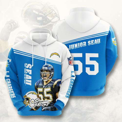 Amazon Sports Team Junior Seau Los Angeles Chargers Sport All Over Print Hoodie 3D
