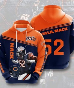 Amazon Sports Team Khalil Mack Chicago Bears Hoodie 3D