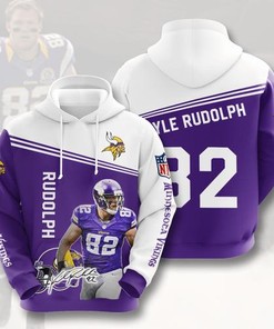 Amazon Sports Team Kyle Rudolph Minnesota Vikings Hoodie 3D