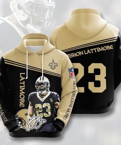 Amazon Sports Team Marshon Lattimore New Orleans Saints Hoodie 3D
