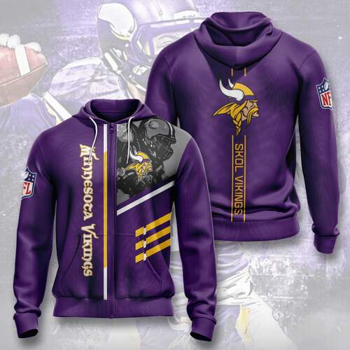 Amazon Sports Team Minnesota Vikings Sport All Over Print Hoodie 3D 2