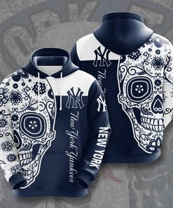 Amazon Sports Team New York Yankee Sugar Skull Hoodie 3D