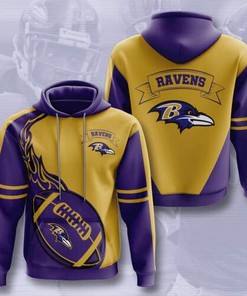 Amazon Sports Team Nfl Baltimore Ravens Sport All Over Print Hoodie 3D 4