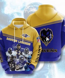 Amazon Sports Team Nfl Baltimore Ravens Sport All Over Print Hoodie 3D 5